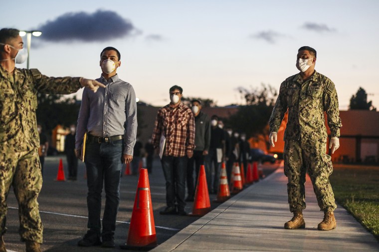 U.S. Marine Recruits Practice New COVID-19 Measures As They Enter Training