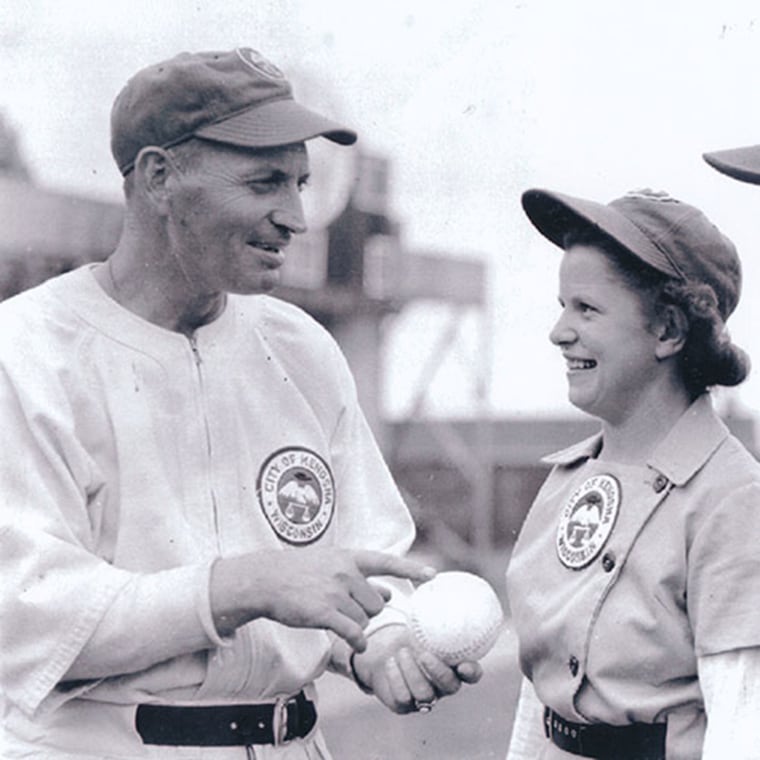 Mary Pratt was a left-handed pitcher for the Rockford Peaches and later the Kenosha Comets during World War II. 