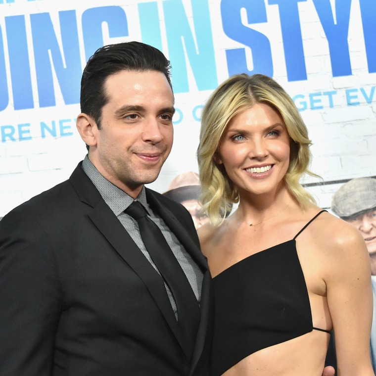 Amanda Kloots and husband Nick Cordero at "Going In Style" New York premiere