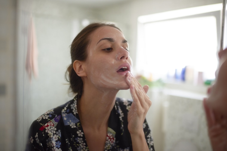 Woman in the bathroom