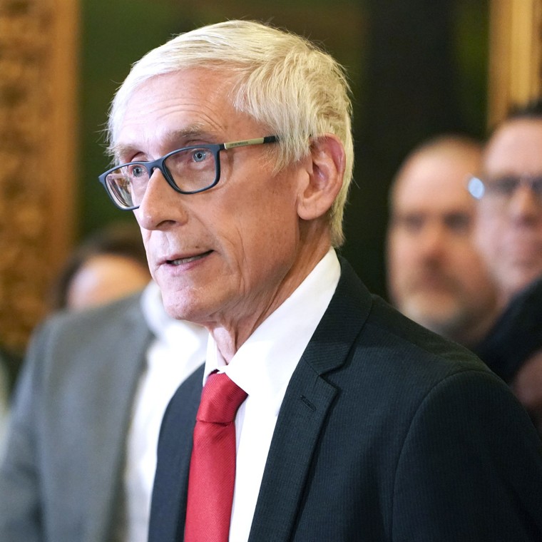 Wisconsin Gov. Tony Evers at a news conference in Madison on Feb. 6, 2020.