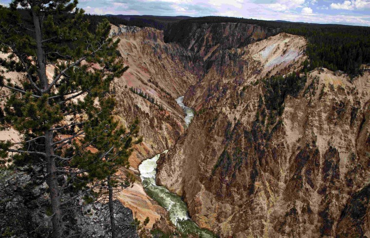 Image: The Grand Canyon of the Yellowstone River in Yellowstone National Park, Wyoming
