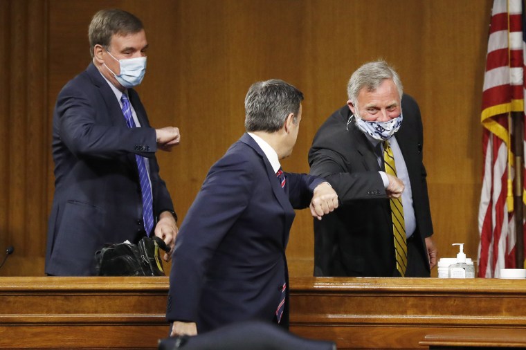 Image: John Ratclifffe, Richard Burr, Mark Warner