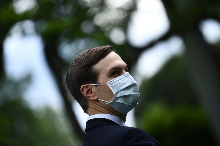 Image: Jared Kushner during President Donald Trump's news conference on the coronavirus in the Rose Garden