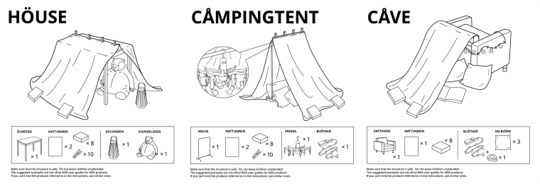 Ikea Russia makes suggestions for building forts