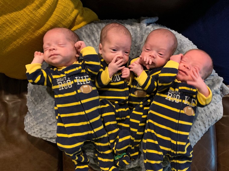 Having identical spontaneous quadruplets was shocking enough, but when Jenny Marr went into labor during the COVID-19 pandemic it was the first time she truly worried. 