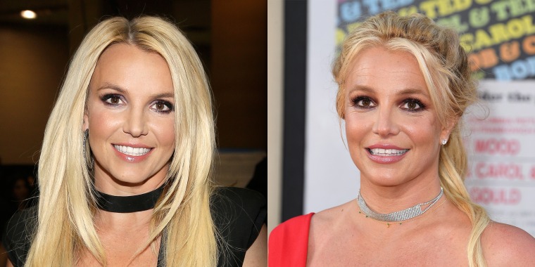 No bangs or bangs? Spears said she often pulls bangs onto her forehead to feel "protected." 