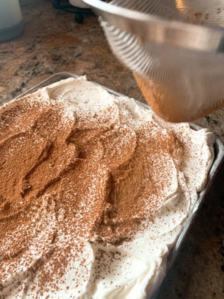 Don't forget to dust the top with cocoa powder!