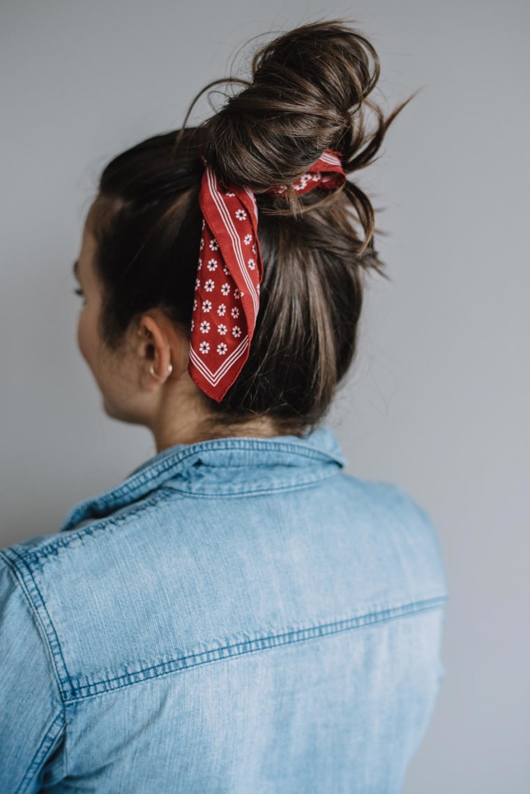 Bandana around top knot