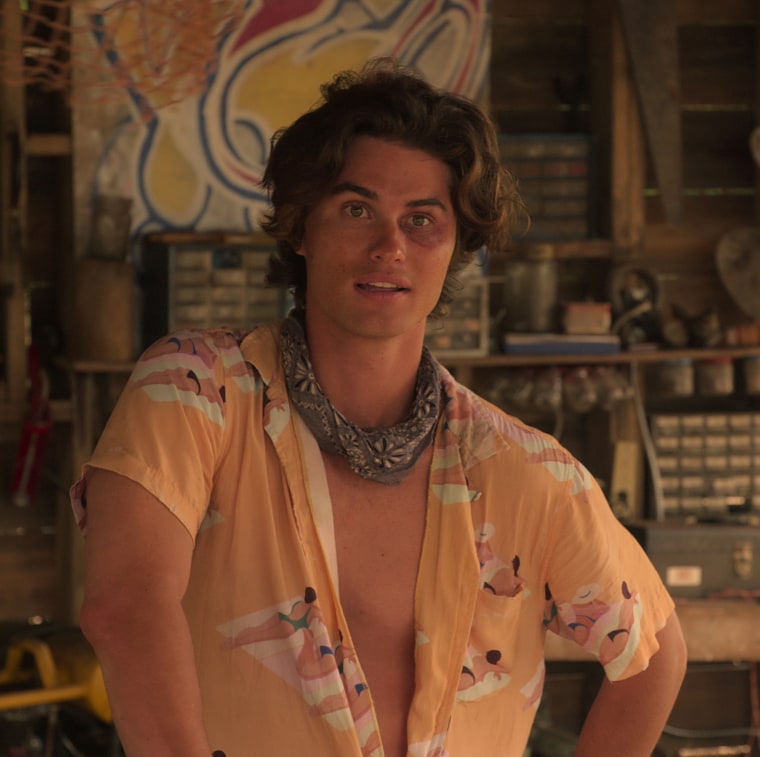 "Outer Banks" character John B (played by Chase Stokes) rocks a bandana around his neck.