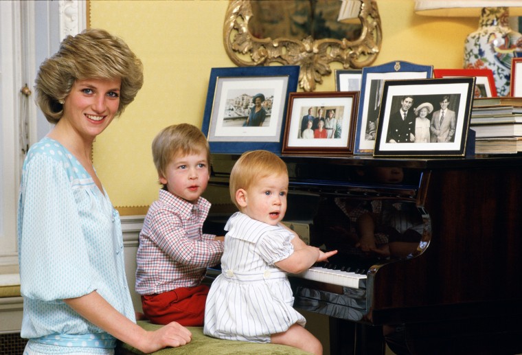 Diana, Princess of Wales with her sons