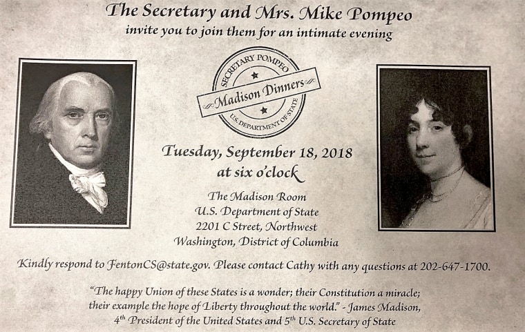IMAGE: An invitation to a Madison Dinner 