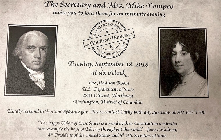 IMAGE: A Madison Dinner invitation