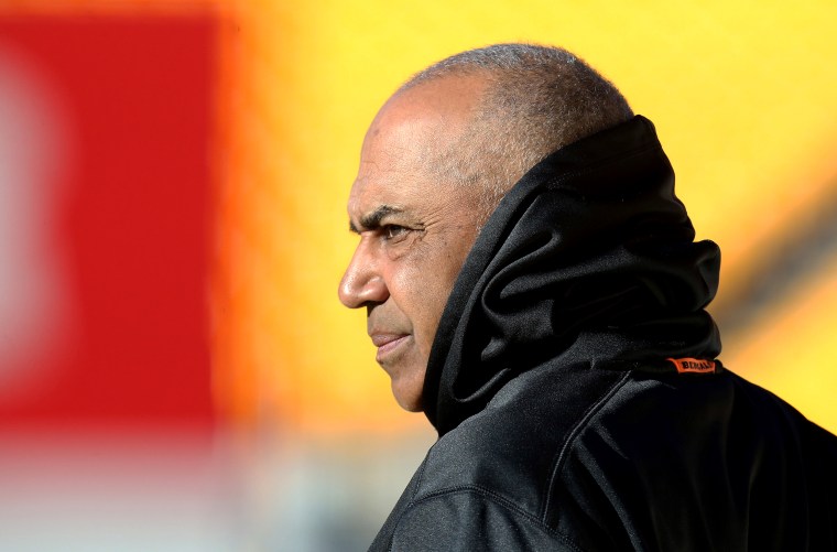 Image: Cincinnati Bengals head coach Marvin Lewis before a game against the Pittsburgh Steelers in 2018.