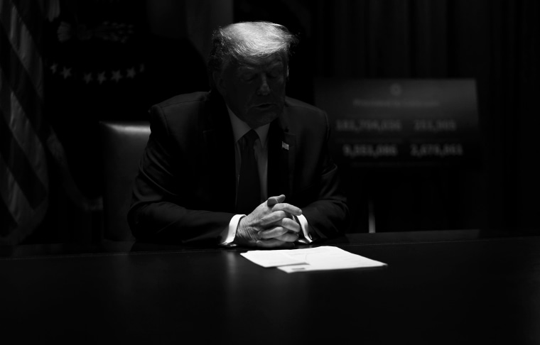 Image:President Donald Trump during a meeting in the Cabinet Room of the White House