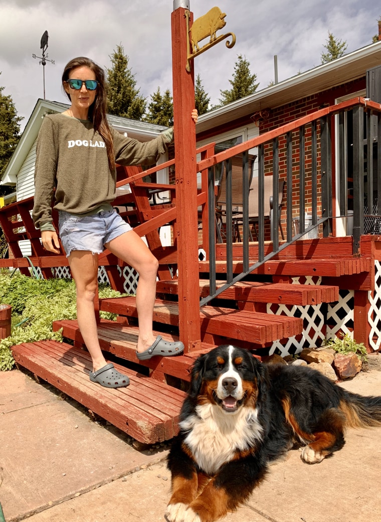 Wearing my Crocs at my parents' farm in Montana