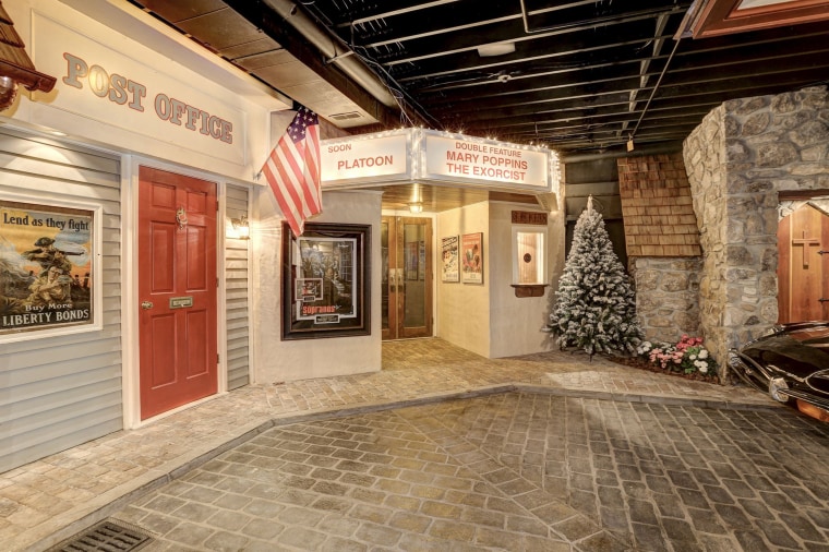 Storefront facades feature realistic advertisements and elaborate details. 