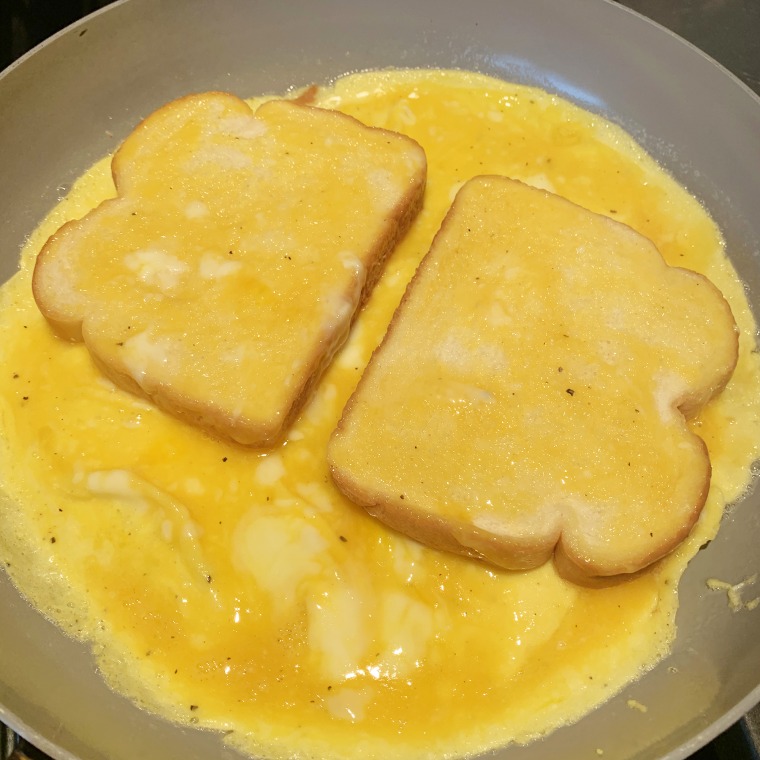 The dip-and-fry technique is very similar to making French toast.
