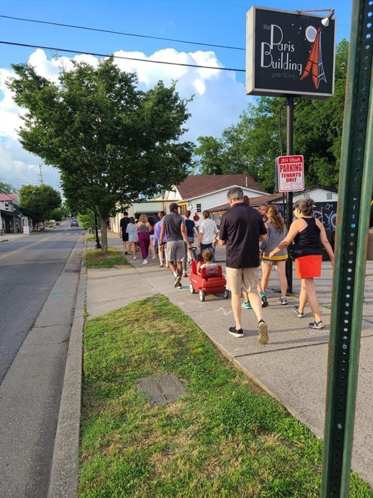 Nashville neighbors walk with man who was scared to leave his house alone