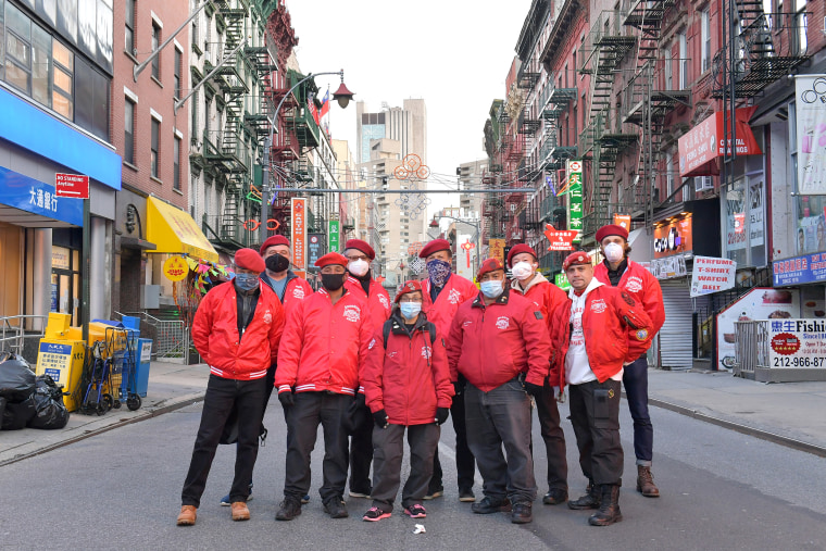 Guardian Angels patrol streets of Manhattan's Chinatown