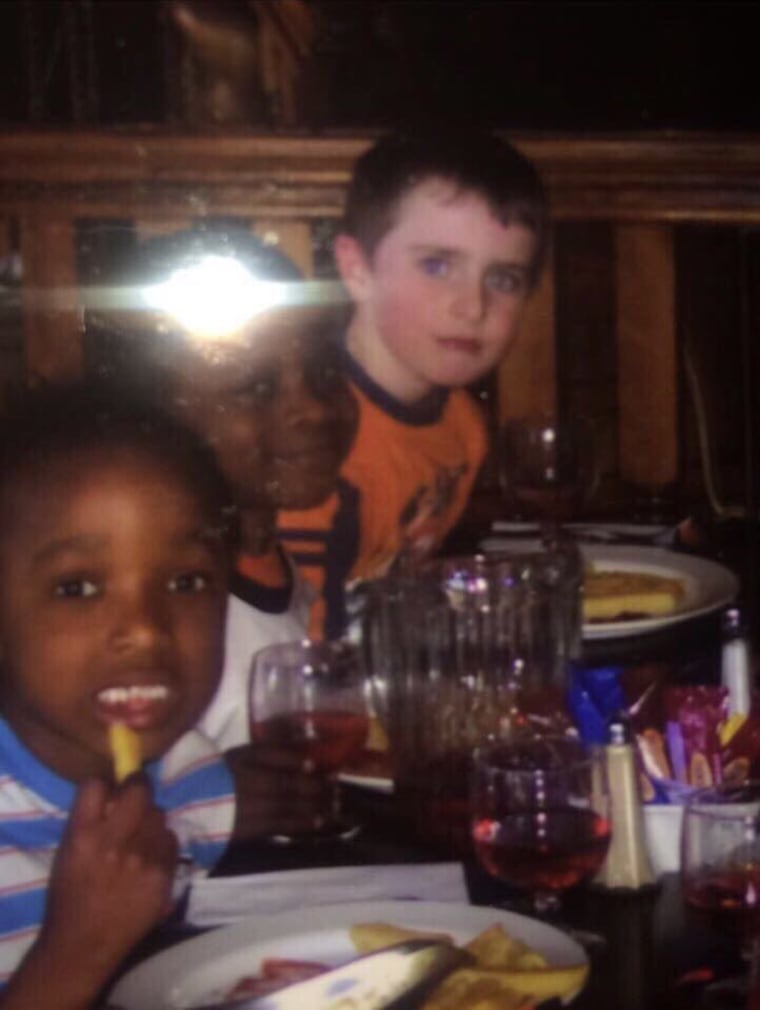 Kiitan Amao, Moyo Badun and Shaun Hill as children. 