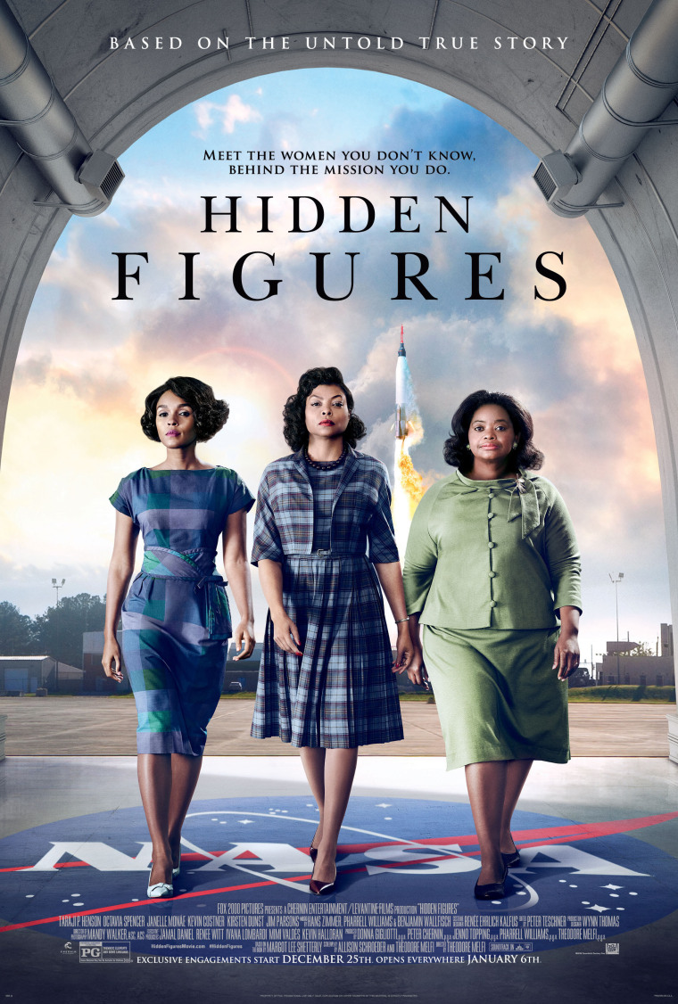 HIDDEN FIGURES, US poster art, from left, Janelle Monae, Taraji P. Henson, Octavia Spencer, 2016,