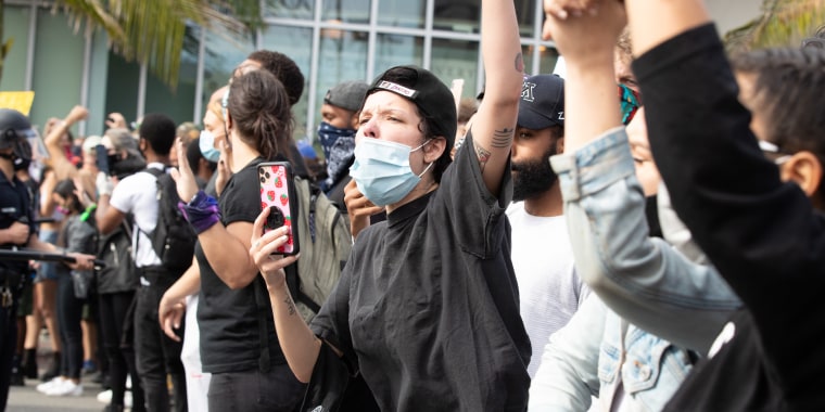 Black Lives Matter protest, Los Angeles, USA - 30 May 2020