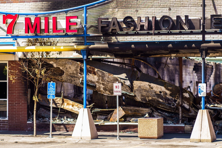 Image: Minneapolis burned down store