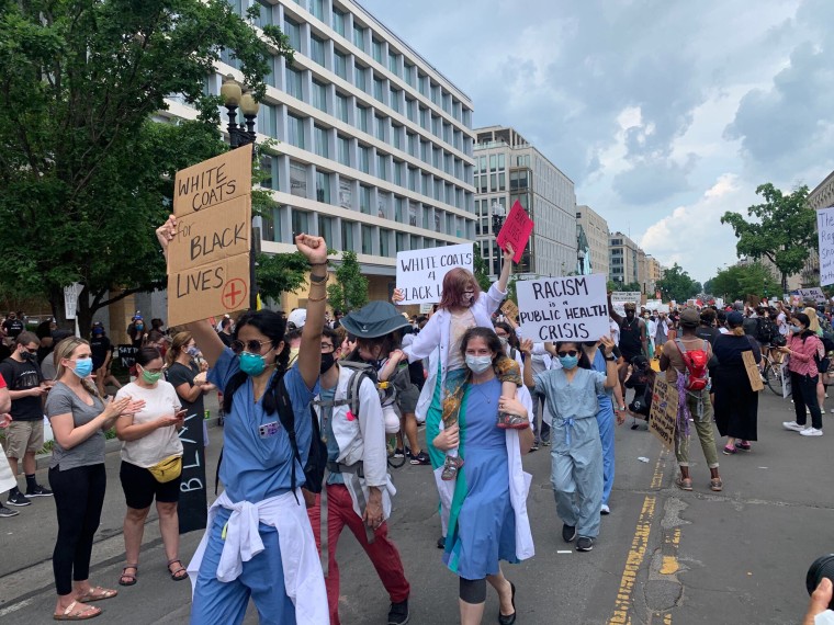 Image: Medical workers protest