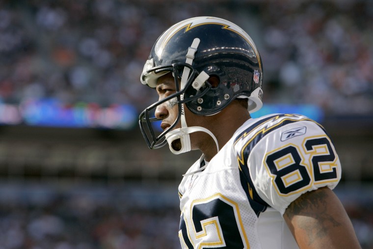 Image: Reche Caldwell of the San Diego Chargers during a game in 2005.