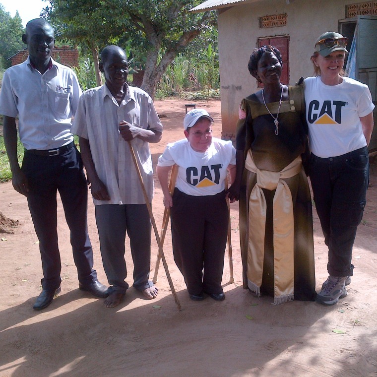 Sullivan traveled all over the world as part of her philanthropic work. Here, she's in Uganda.  