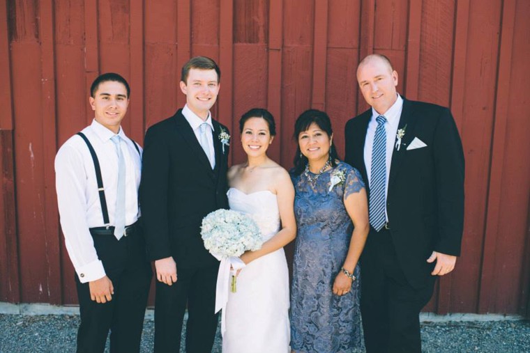 Kenney and his family at his daughter's wedding.