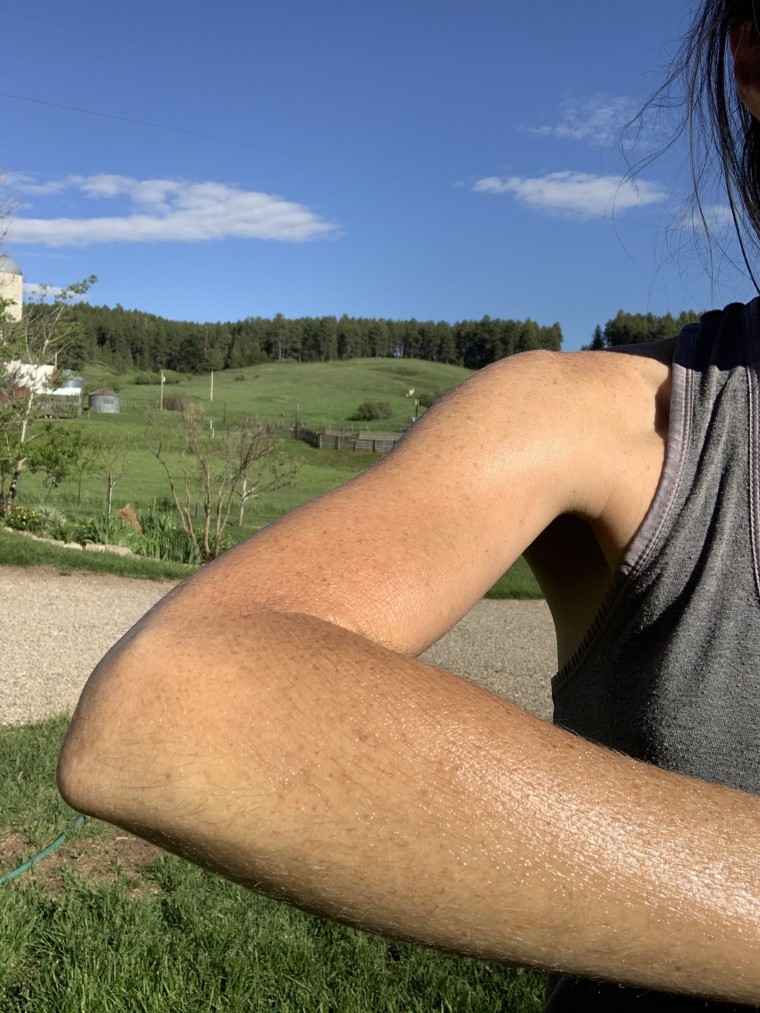 sunscreen absorbed into skin