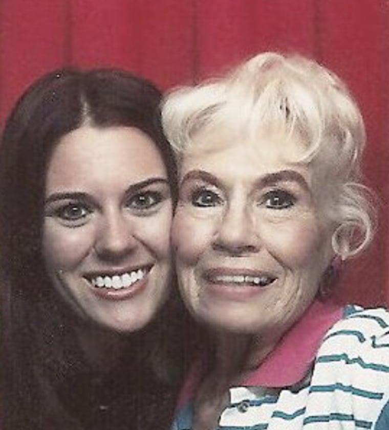 Chelsey (left) pictured with her grandmother Janiece Bellanger who passed away from ALS in 2005. Darin said the two were extremely close and he wanted to ensure that Bellanger could still be part of the wedding ceremony even if she could not be there.