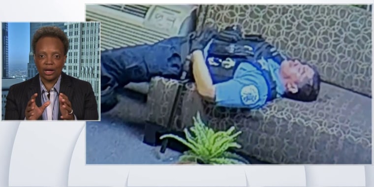 Chicago mayor Lori Lightfoot said there is "no excuse" for officers who were caught lounging in an office while looters were right outside during recent protests.