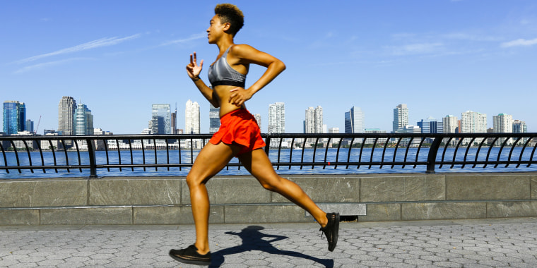 Running is a high-intensity exercise that's great for burning calories in a short amount of time. 