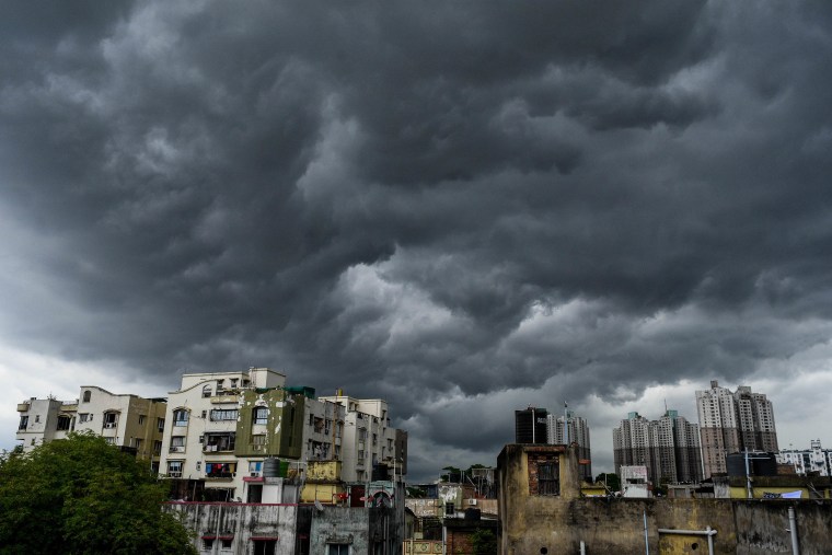 Image: Heavy storm clouds ahead of Cyclone Amphan's landfall, May 19, 2020, Kolkata, West Bengal, India.