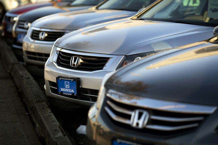 Image: Honda cars at a dealership in Queens, N.Y., in 2012.