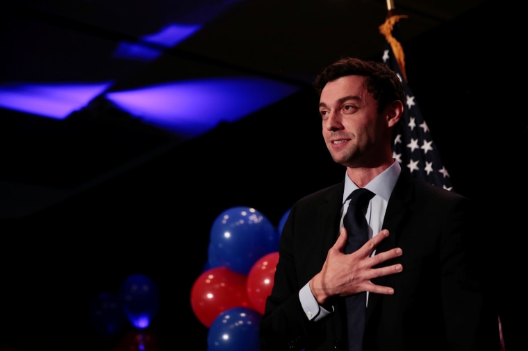 Democrat Jon Ossoff addresses his supporters after his defeat in Georgia's 6th Congressional District special election in Atlanta