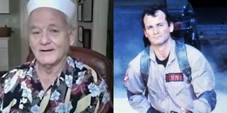 Bill Murray (and hat) today, and in "Ghostbusters."