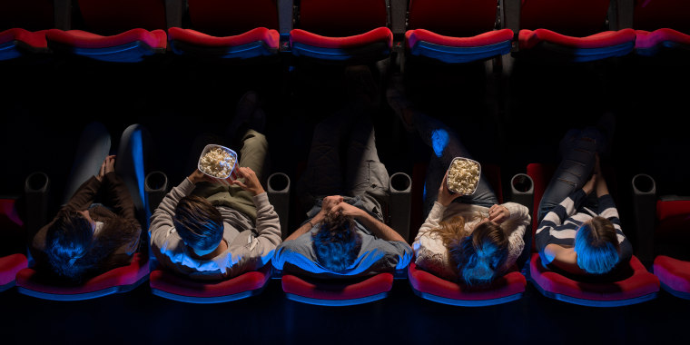 People at the cinema top view