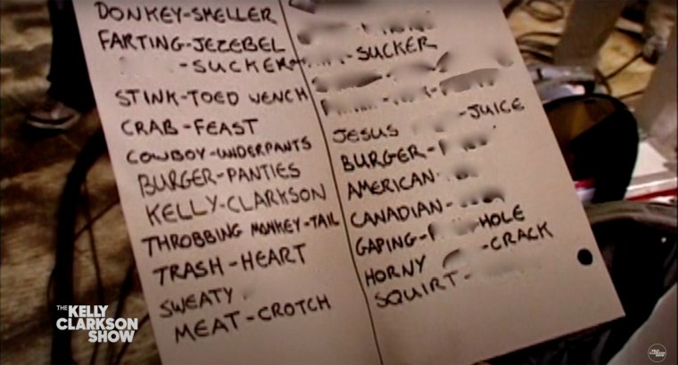 The all-important possible list of swears from "The 40-Year-Old Virgin."