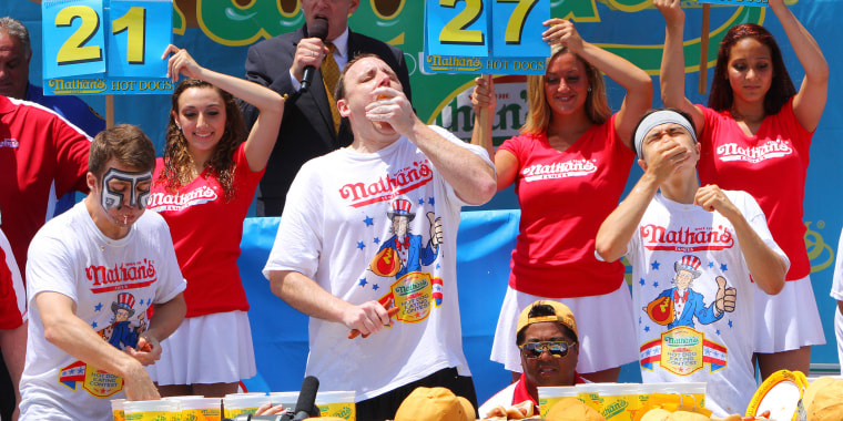Top Speed Eaters Compete In Nathan's Hot Dog Eating Contest