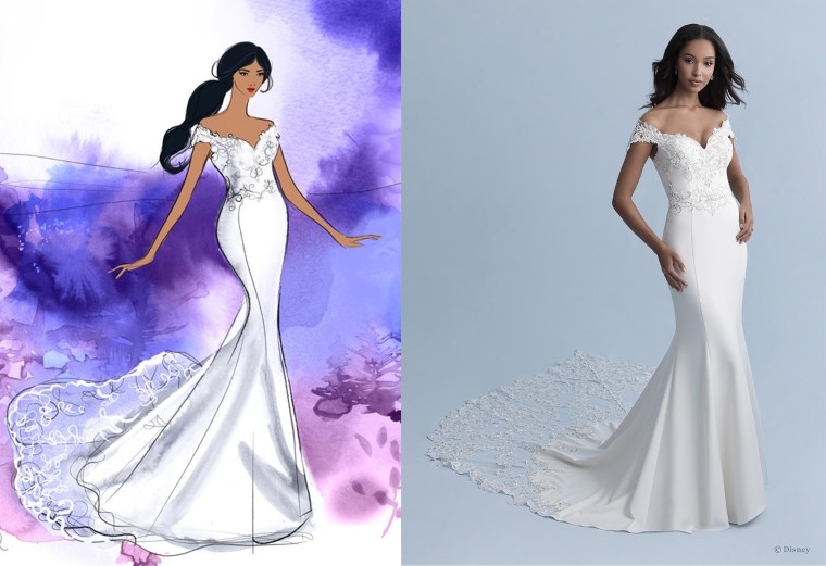 This elegant fit-and-flare gown is inspired by Princess Jasmine.
