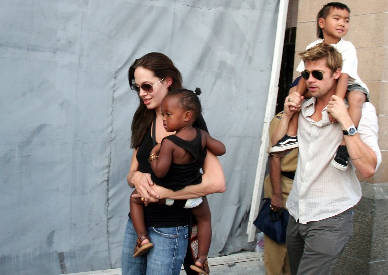 Angelina Jolie,Zahara,Brad Pitt,Maddox