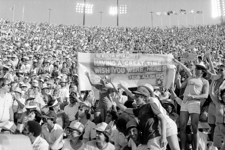 Image: Protest at 1984 Summer Olympics