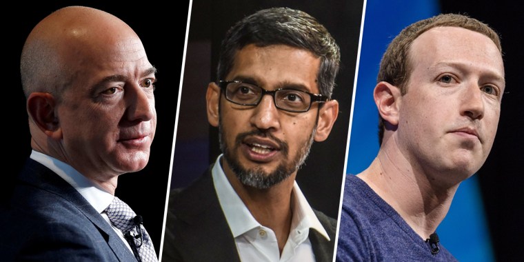 Image: Jeff Bezos, Sundar Pichai, Mark Zuckerberg