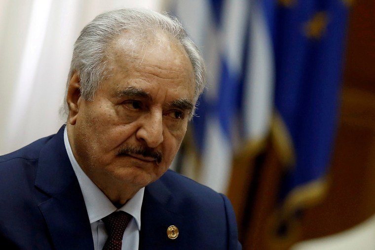 Image: Libyan commander Khalifa Haftar in Athens, Greece