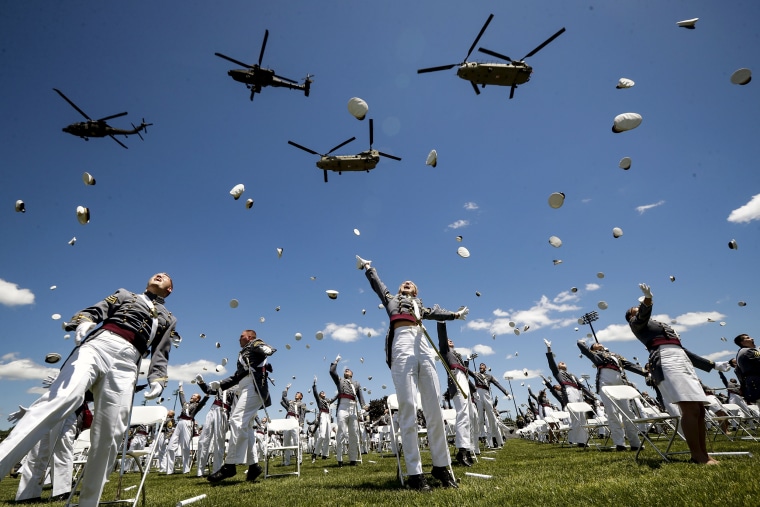 Image: *** BESTPIX *** President Trump Speaks At West Point Graduation Ceremony