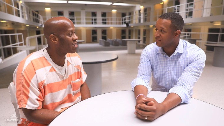 Corey Atchison speaks to Craig Melvin part of the Dateline NBC special "The Long Road to Freedom."